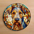 Airedale Terrier Circular Glass Suncatcher Worktop Saver